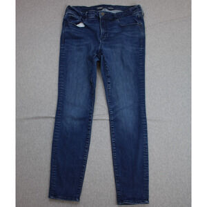 Old Navy Jeans Womens 12 Blue Denim Stretch Rockstar Pockets Mid-Rise Skinny Leg
